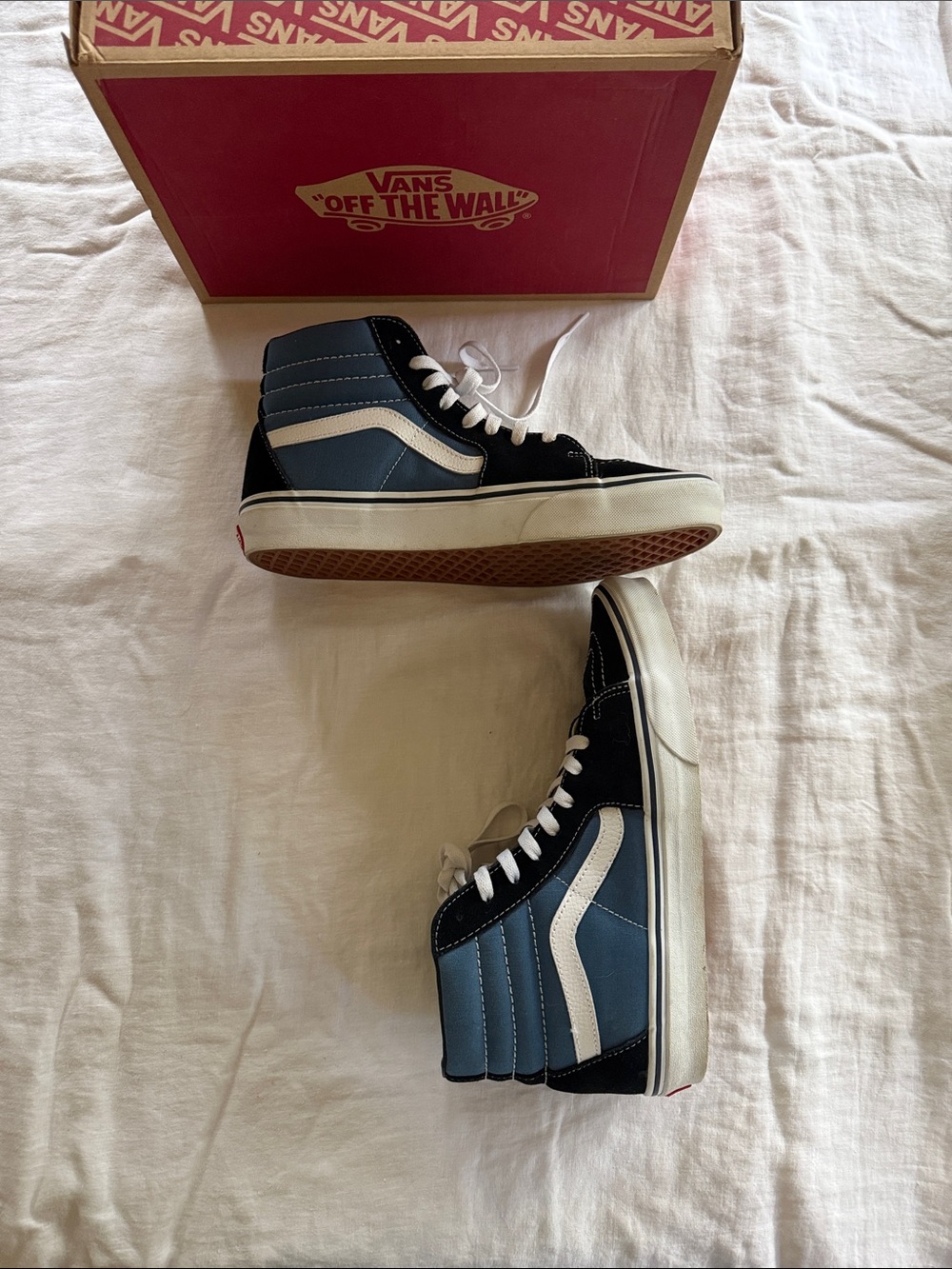 Vans Sk8-Hi Black and Blue High-Top Sneakers